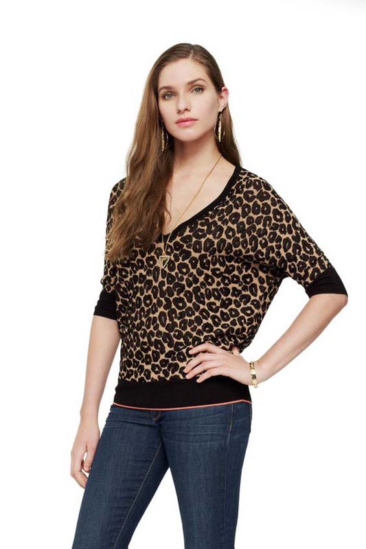 Juicy Couture Leopard Frame Tee Brown